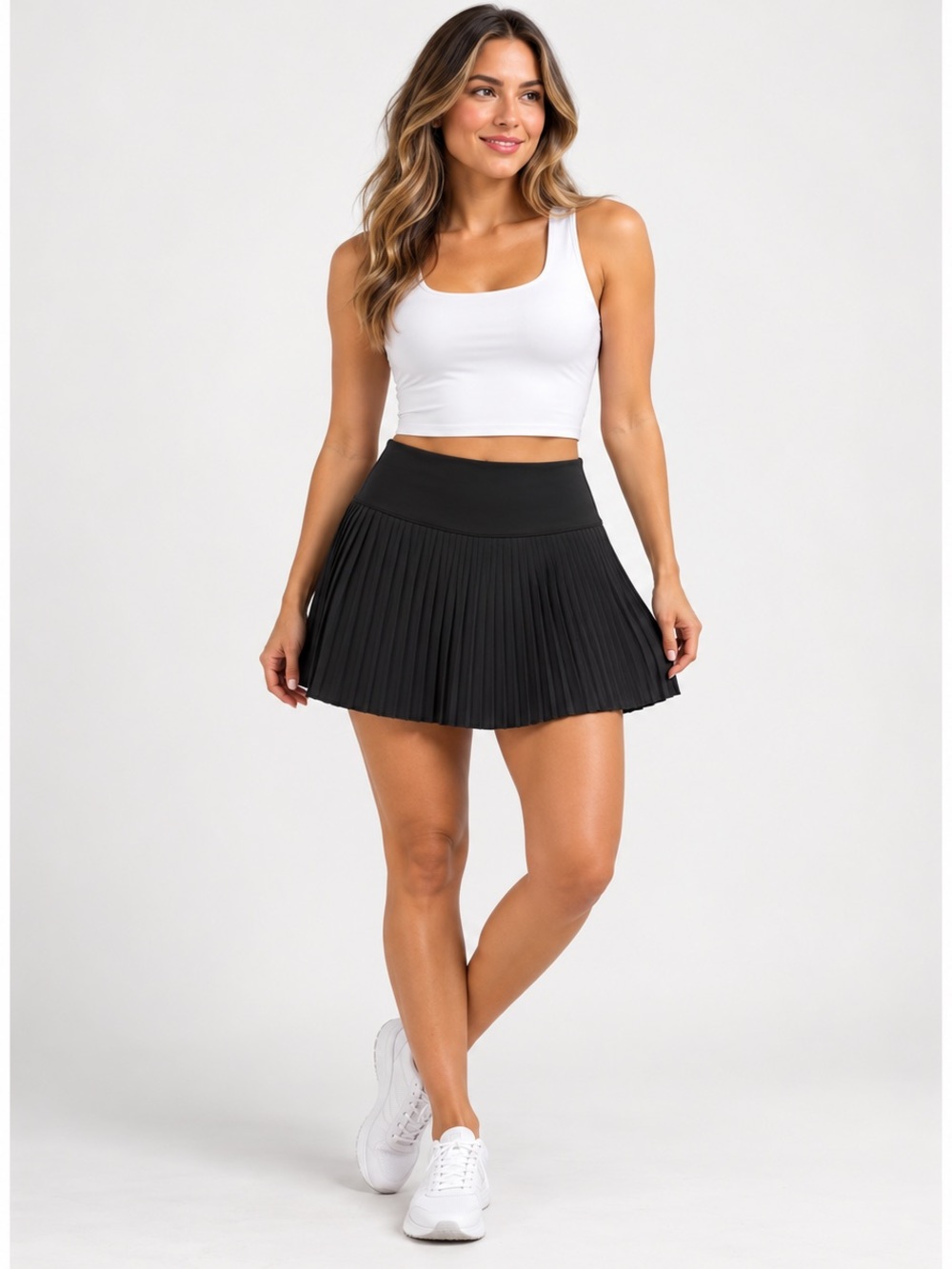 Gilly Hicks Active Pleated Skort Black, Size Large